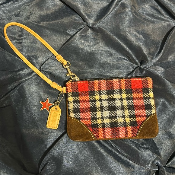 Coach Handbags - Genuine Coach Tartan 100% Wool Wristlet